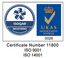 Certificate Number 11800, ISO 9001, ISO 14001